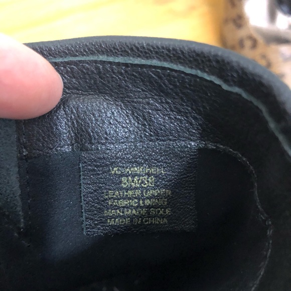 Vince Canute Black Leather Moto Boots Buckles Sz 8 - Picture 12 of 16